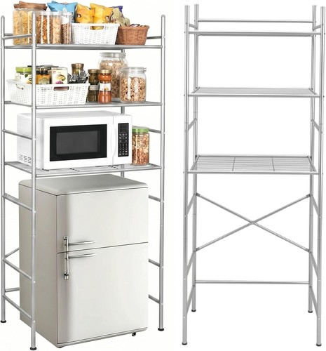 Sliver mini fridge - fridge, stand