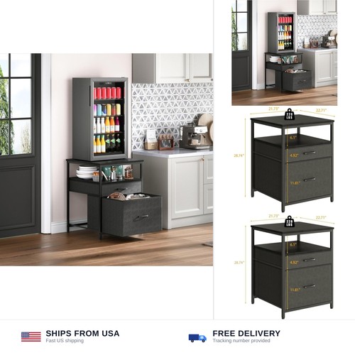 Herture mini fridge stand with - herture,