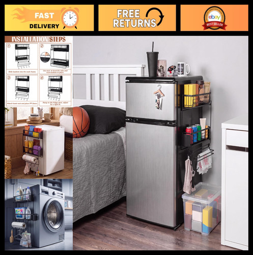 Tier magnetic dorm fridge - 3-tier,